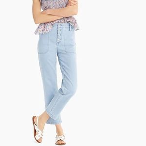 J.Crew straight leg crop Indigo Cove wash jeans
